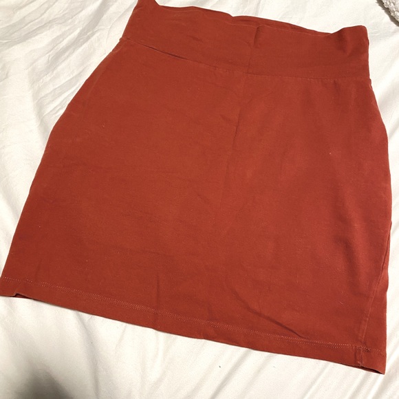 Lulus burnt orange mini skirt